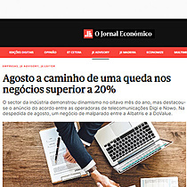 Agosto a caminho de uma queda nos negcios superior a 20%